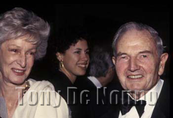 David Rockefeller and Silvana Agnelli